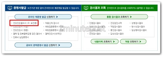 보건증 인터넷 발급