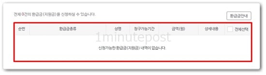 환급금 내역