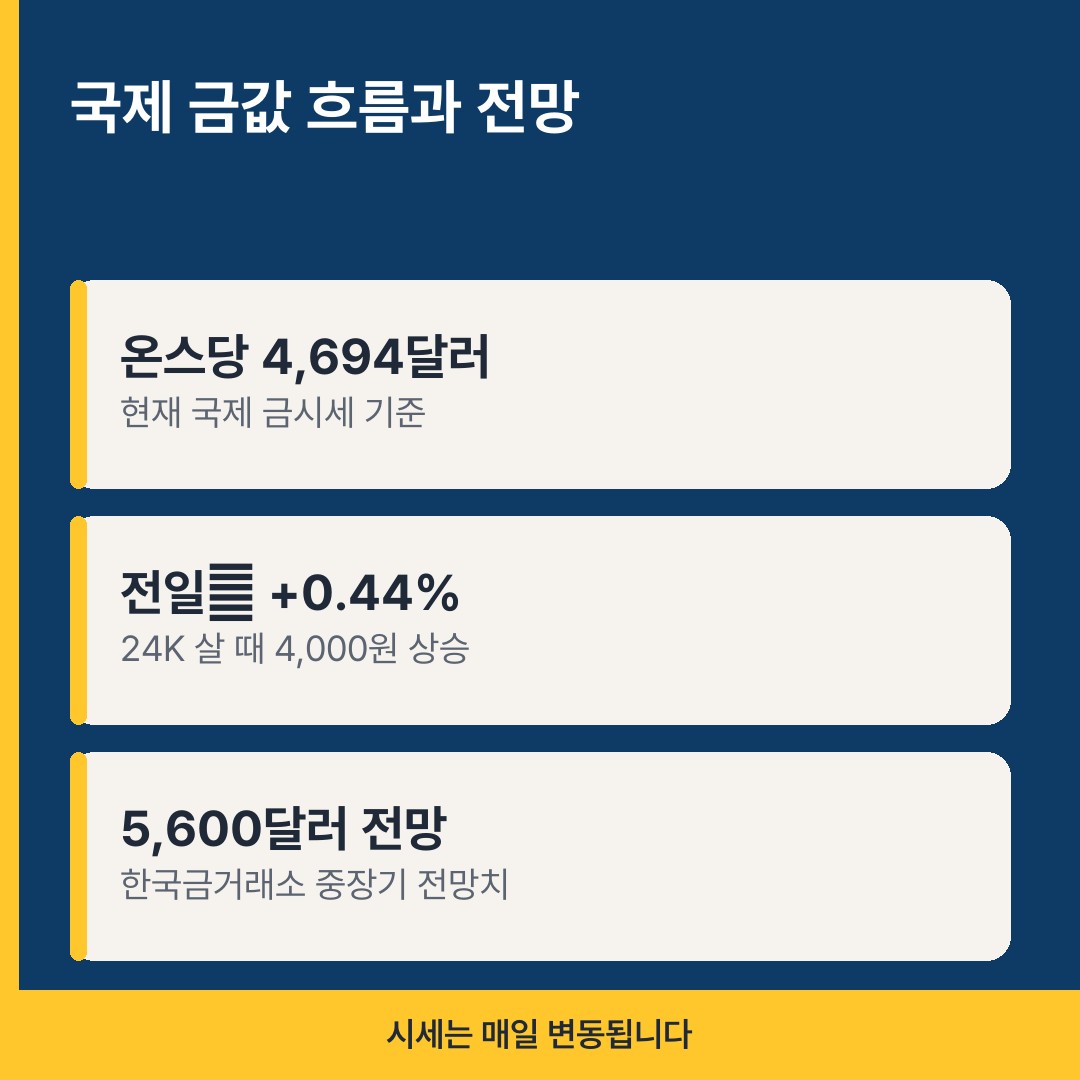 국제 금값 흐름과 전망